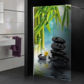 Transparentna Naklejka na Kabiny Prysznicowe Kolor - Zen
