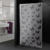 Transparentna Naklejka na Kabiny Prysznicowe - Motyle
