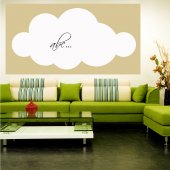 Wandtattoo Velleda weisse Tafel Wolken