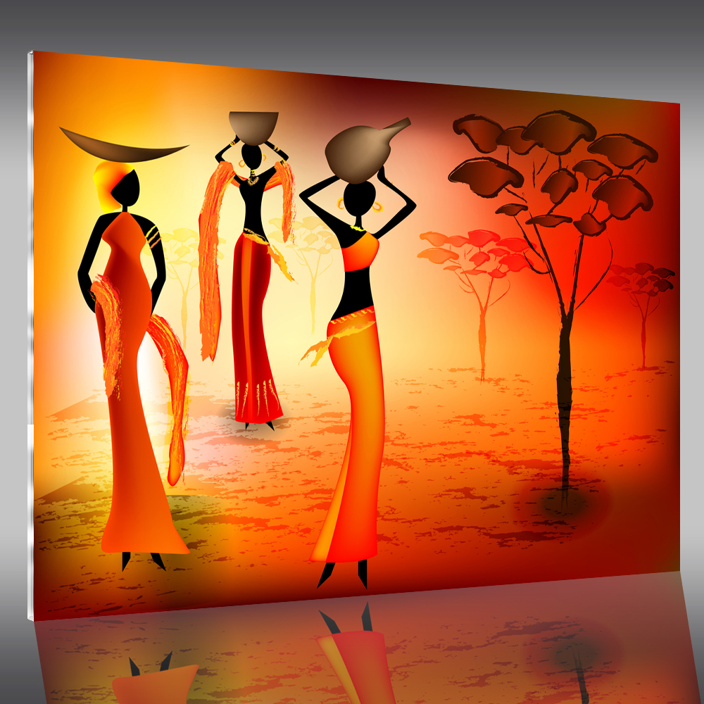 tableau africain orange