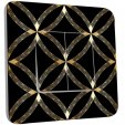 Interrupteur Décoré Double Va et Vient - Motif Oriental Black&Gold 