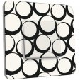 Interrupteur Décoré Poussoir - Design Ronds Black&White