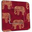 Interrupteur Décoré Simple Va et Vient - Motif Oriental Eléphants 1