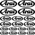 Kit stickers arai