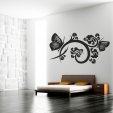 Stickers fleur papillon