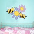 Stickers Fleurs Abeilles