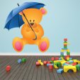 Stickers ourson parapluie