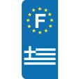 Stickers Plaque Grèce