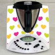 Stickers Thermomix TM 31 Coeurs multicolor 