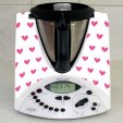 Stickers Thermomix TM 31  Pluie de coeur rose 