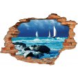 Stickers Trompe l'oeil 3D Mer