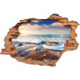 Stickers Trompe l'oeil 3D plage