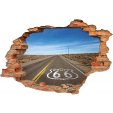 Stickers Trompe l'oeil 3D Route 66