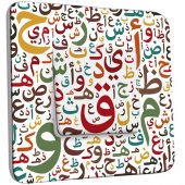 Interrupteur Décoré Poussoir Motif Oriental Ecritures Multicoloré 