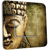 Interrupteur Décoré Simple Bouddha Zoom Or 4