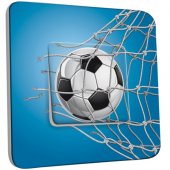 Interrupteur Décoré Simple Football Bleu