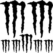 Komplet  naklejek - Monster Energy