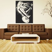 Stickers femme guitariste