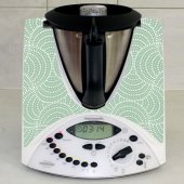 Stickers Thermomix TM31  Rond design vert pomme 