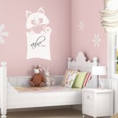 Wandtattoo Velleda weisse Tafel Katze