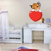 Adesivo Murale bambino tigre