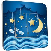 Interrupteur Décoré double va et vient Enfant Nuit 