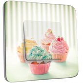 Interrupteur Décoré Poussoir 4 Cupcake