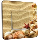 Interrupteur Décoré Poussoir Coquillages Etoile de mer 13