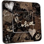 Interrupteur Décoré Poussoir Cuisine Coffee Design