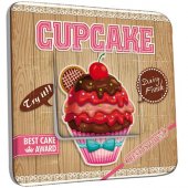 Interrupteur Décoré Poussoir Cupcake