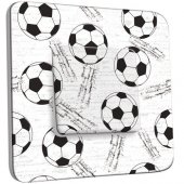 Interrupteur Décoré Poussoir Football Black&White 1