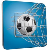 Interrupteur Décoré Poussoir Football Bleu