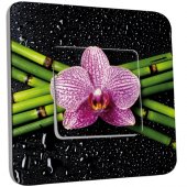 Interrupteur Décoré Simple Orchidée 1
