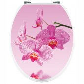 Naklejka na WC - Różowa Orchidea