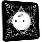 Prise décorée Motif Oriental Black&White 4