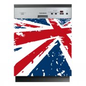 Sticker Masina de Spalat Vase Steag Englezesc