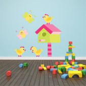 Autocollant Stickers enfant oiseaux papillons