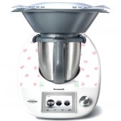 Stickers Thermomix TM5 Blanc à pois rose