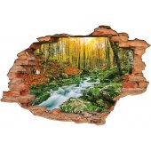 Stickers Trompe l'oeil 3D foret