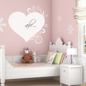 Stickers velleda coeur ornement