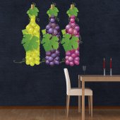 Vinilo decorativo las uvas de vino
