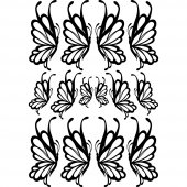 Kit 14 stickers papillon