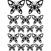 Kit 16 stickers papillon