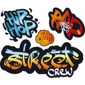 kit 4 Stickers graffitis