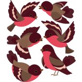Kit 6 stickers oiseaux