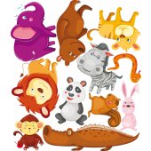 kit stickers 11 animaux