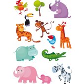 Autocollant Stickers muraux enfant kit 11 animaux