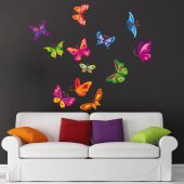 Autocollant Stickers muraux enfant kit 12 papillons