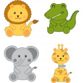 kit Stickers 4 animaux