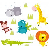 kit stickers 5 animaux